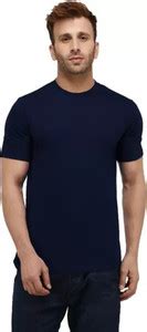 RLP Solid Men Round Neck Dark Blue T-Shirt - Buy RLP Solid Men Round ...