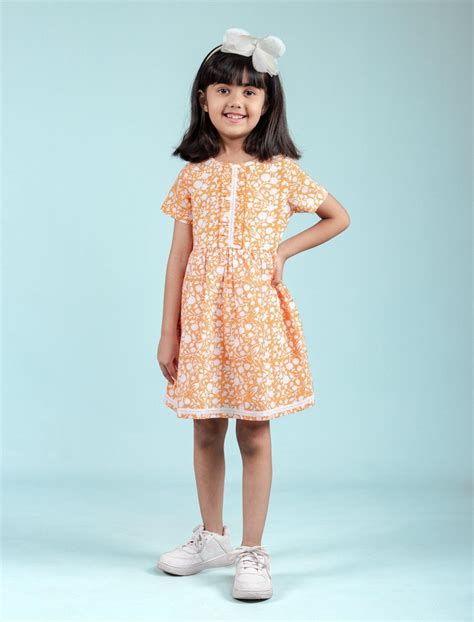 Hand Block Printed Cotton Frock for Girls Kids – Shop Tweeny Mini
