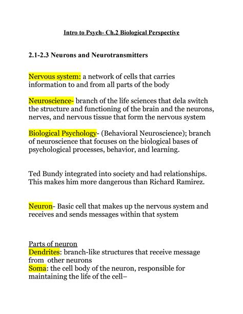 Biological Psychology Perspective