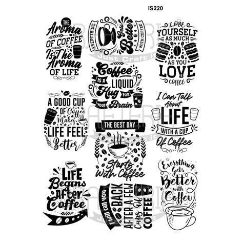 Coffee Designs Insert Sheet (Transparent Sheet) IS220