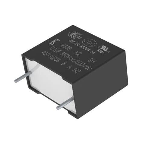 R53BR418050S0M KEMET | KEMET R53B Film Capacitor, 350V ac, ±20%, 1.8μF ...