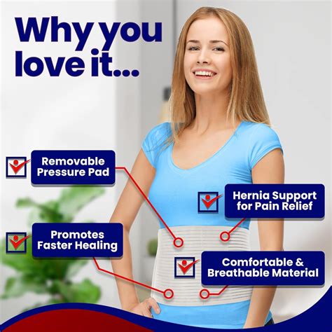 Buy Hernia Belt for Men and Women – Beige Abdominal Binder Belly Band ...