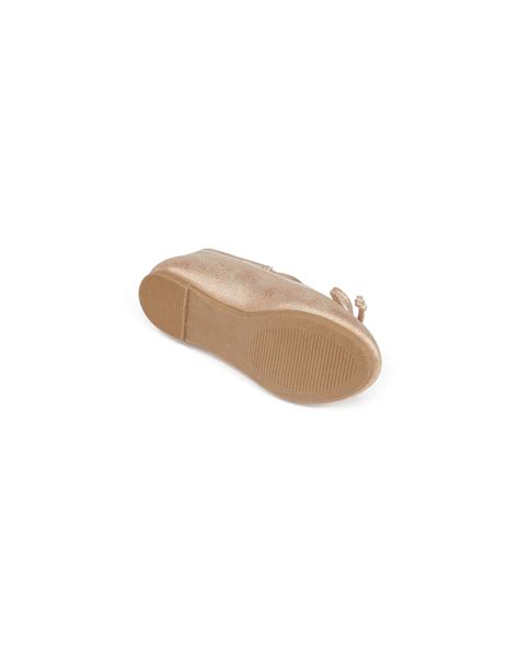 Buy Girls Ballerina Shoes Bow Detail - Rose Gold Online at Best Price ...