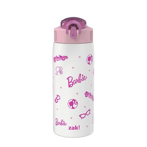 Amazon.com: Zak Designs Barbie Water Bottle for Travel and At Home, 19 ...