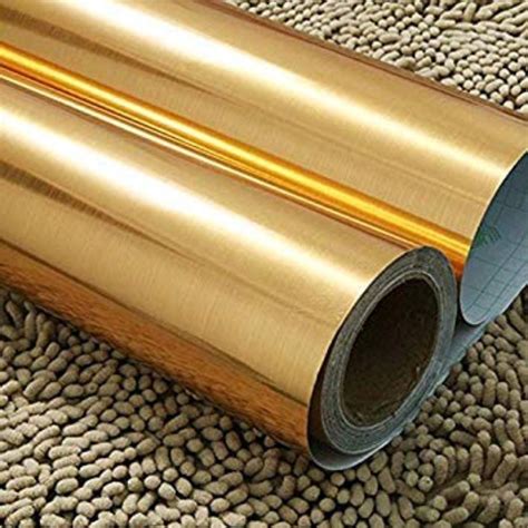 Fusion Graphix 24x24 Inch Brushed Golden Look Contact Paper Film Vinyl ...