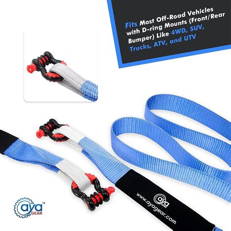 Buy AYA Gear Off Road Recovery Silver Kit| 3 x 20ft Heavy Duty 30,000 ...