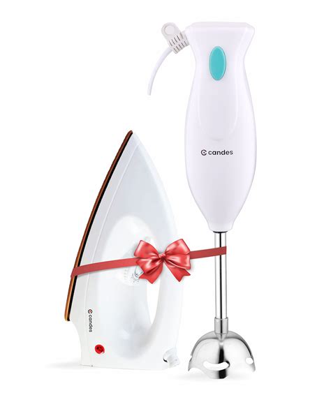 Candes EI-107 Light Weight Electric Dry Iron + Hand Blender 250 Watts ...