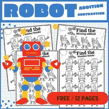 Robot Numbers Worksheet 的图像结果