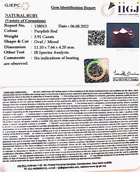 4.34 Ratti Natural Indian Ruby with Govt. Lab Certificate-(1221) | Gem ...