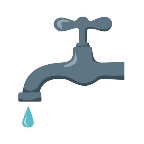 A water tap that is dripping, leaking. flat cartoon style. vector design 34320148 Vector Art at ...