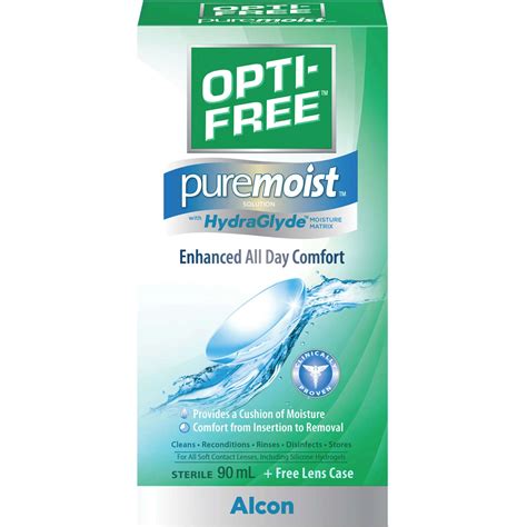 Opti-Free PureMoist Travel Size Contact Lens Solution for Comfort ...