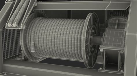 3D model Wire Rope Mooring Winch Rigged | 3D Molier International