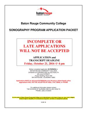Fillable Online mybrcc SONOGRAPHY PROGRAM APPLICATION PACKET - mybrcc ...