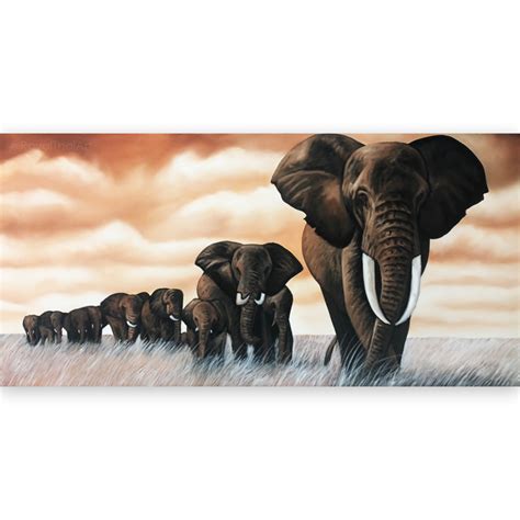 Colorful African Elephant Painting