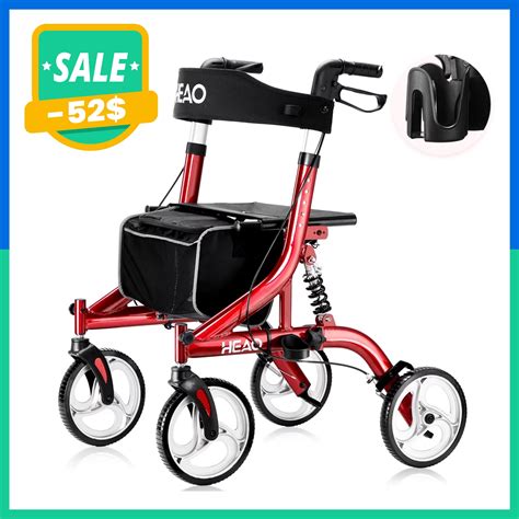 HEAO Rollator Walker with Seat for Seniors,4 x 10 India | Ubuy