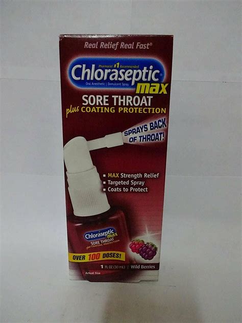 Chloraseptic Phenol Oral Anesthetic/Demulcent Spray, Sore Throat, Wild...