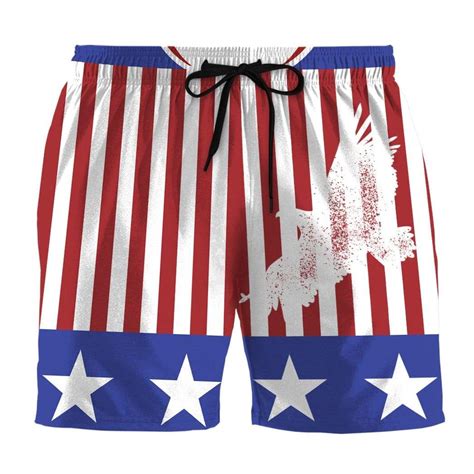 American Flag Swim Shorts Men
