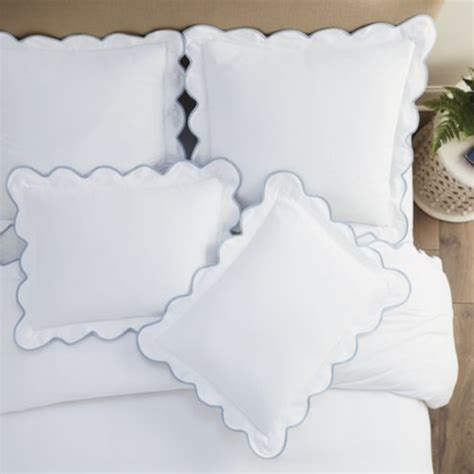 Emma Scalloped Pillow Sham with Soft Cotton Twill