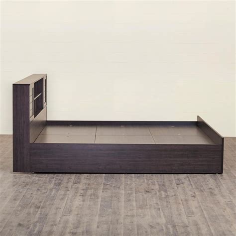 Buy Helios Arvis Housten King Bed with Box Storage - Brown from Helios ...