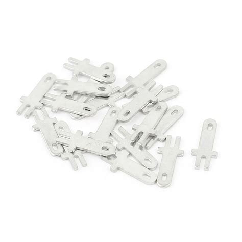 ELECTROPRIME19pcs Silver Tone Metal Male PCB Soldering Tab Terminal Lug ...