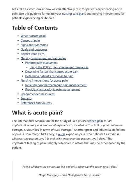 SOLUTION: Acute pain nursing diagnosis care plan 2023 update nurseslabs ...