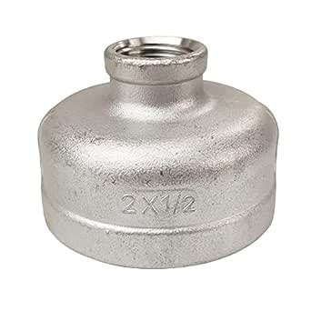 2" x 1/2" Female Reducer Reducing Coupling,Stainless Steel 304 NPT ...