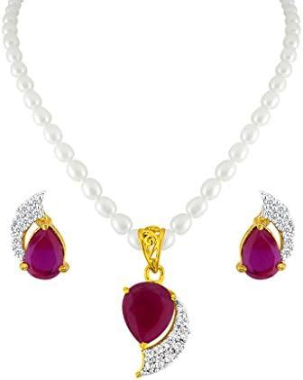 Sri Jagdamba Pearls Dealer Gold Plated Pearl Drop Necklace Set for ...
