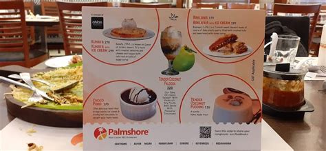 Menu at Palmshore Restaurant Ashok Nagar, Chennai, 95