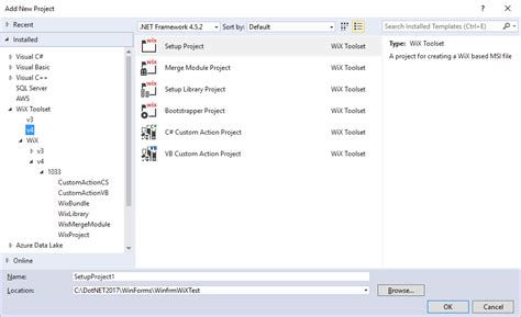 Image result for Wix Install Project