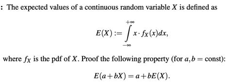 Image result for Expectation of Continuous Random Variable