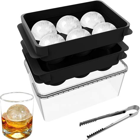 Amazon.com: ITWIST Large Ice Cube Molds, 2 INCH Space-saving Whiskey ...