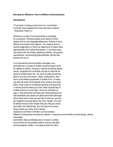 Soft skills Introduction- 7 - Develop An Effective Tone In Written ...