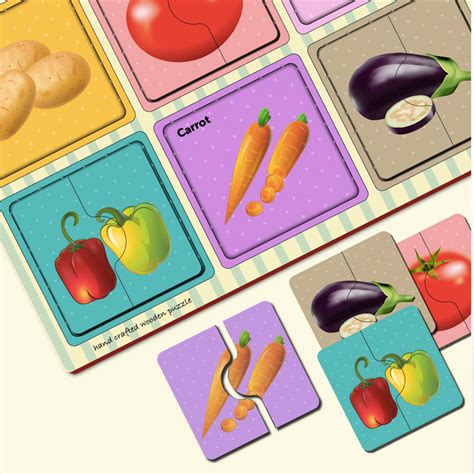 Buy Wooden 2 Piece My Vegetables Puzzle - SkilloToys.com