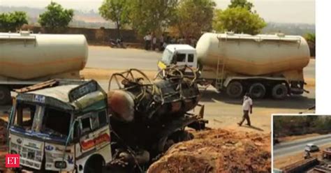 Tanker carrying toxic chemical thionyl chloride overturns on NICE road ...
