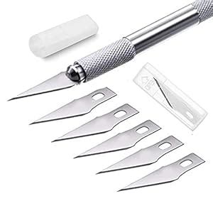 AmigozZ Detail Precision Pen Knife with 5 Interchangeable Sharp Blades ...
