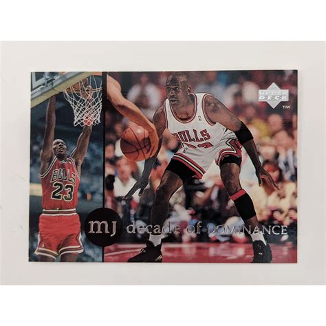 Michael Jordan Basketball Trading Card - Upper Deck Decade Of Dominance ...