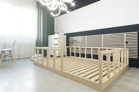 DIY Montessori, Toddler, Kids, Floor Bed Frame Build Plan - UK King ...