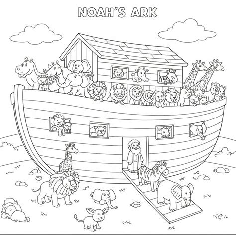 Best 13 Free Noahs Ark Coloring Pages (Printable PDFs) – Faithful ...