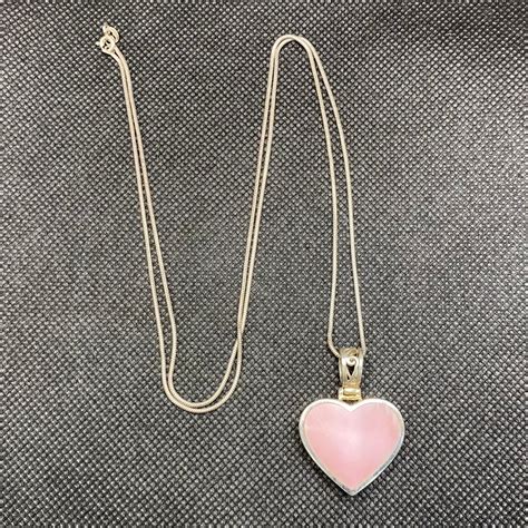 925 silver heart motif reversible neckless | LEMON