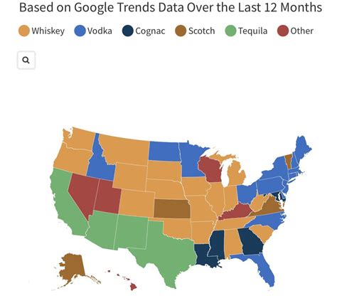 The Most Popular Liquor Type and Brand in Every... - Maps on the Web