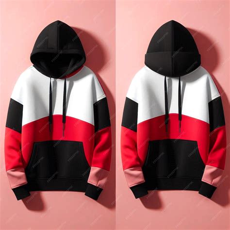Editable red and black hoodie mockup for ecommerce and clothing stores ...