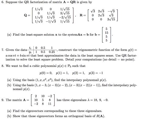 Image result for QR Factorization Applications