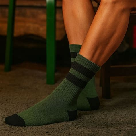 Moss Mode – Olive Green Tactical Sports Socks for Men | SockSoho