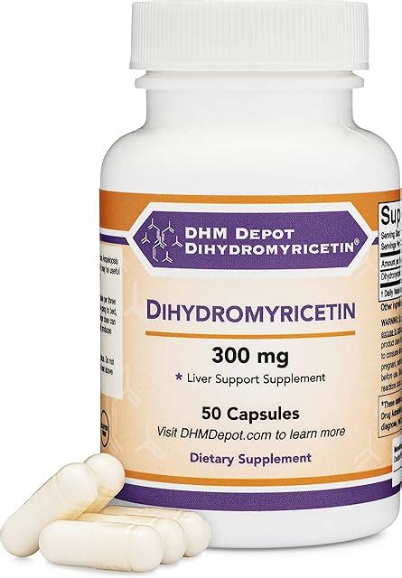 Dihydromyricetin Dhm 50 Capsules 300mg Liver Support Supplement Third ...