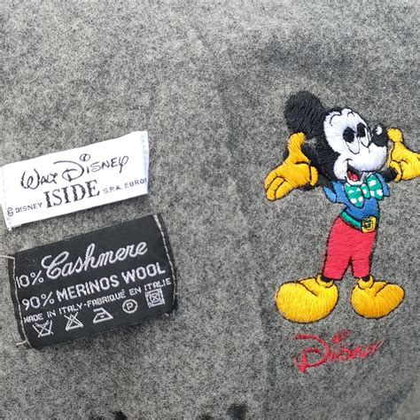 【稀少/イタリア製/カシミヤ混】新品同様/ウォルトディズニー/Walt Disney/ISIDE/ヨーロッパ古着/ユーロ/ミッキーマウス/刺繍 ...
