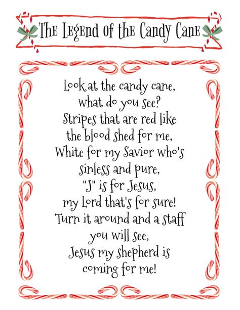 Printable Candy Cane Story - Legend and Crafts