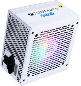 ZEBRONICS ZEB-VS600Z RGB WHITE 600 Watts Gaming PSU with 4 SATA Cables ...