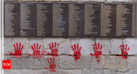 Blood-Red Hands: Paris mayor decries vandalism of a memorial honoring ...