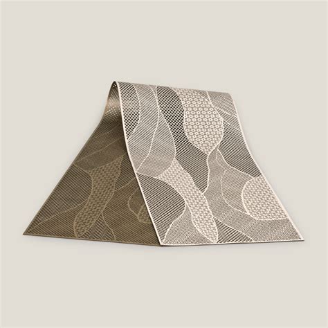 Pixel Dull Gold & Beige Table Runner – Address Home