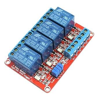WHIZZO 2X(DC 12V 4-CH High Low Level Trigger Optocoupler Armored Relay ...